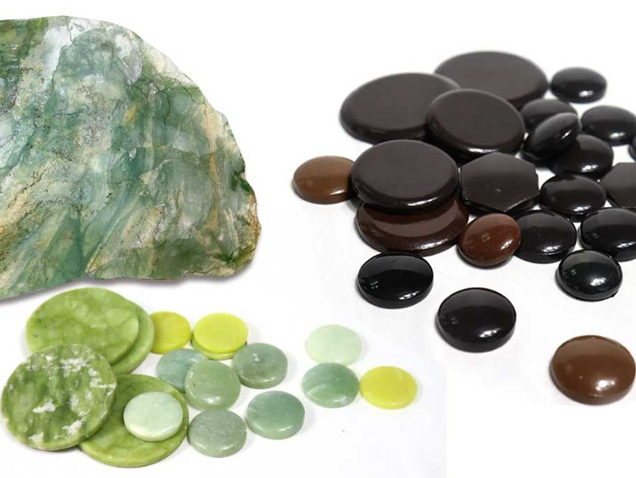 jade and tourmaline stones
