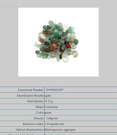 Green Agate Certificate