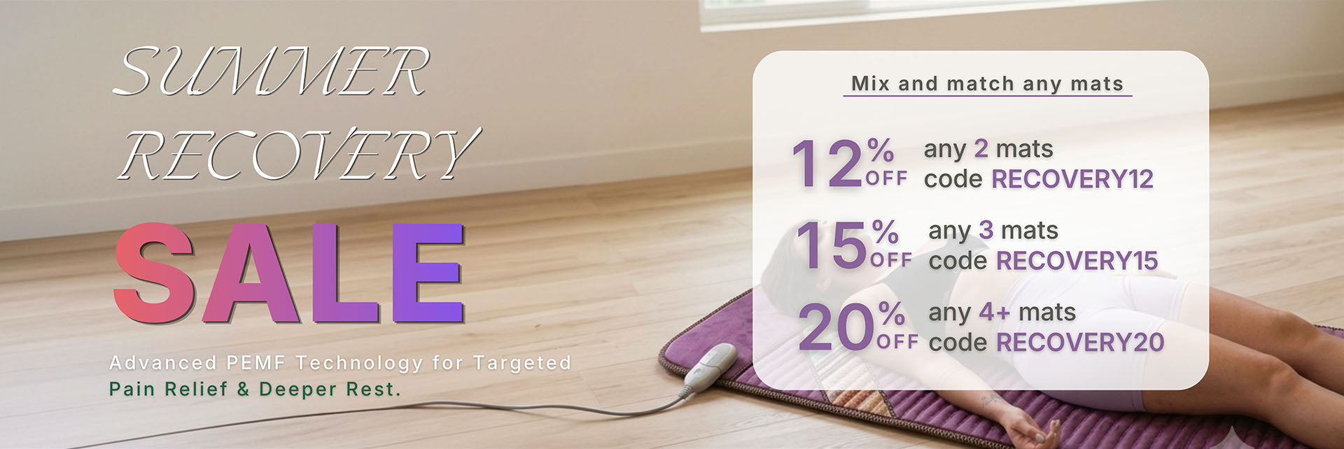 Summer Recovery Sale - PHYMAT PEMF Mats Pain Relief