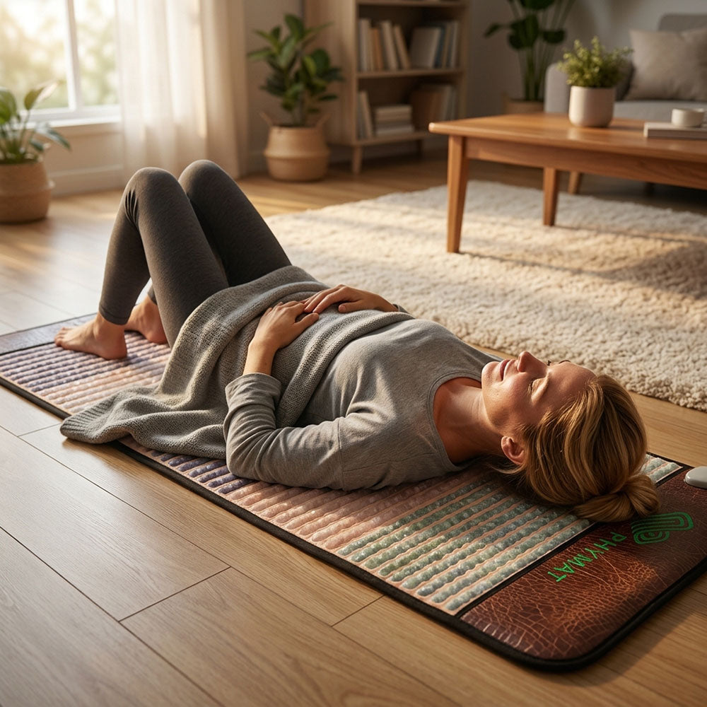 PHYMAT Infrared Gemstone Heat Therapy Mat Soft for Bed