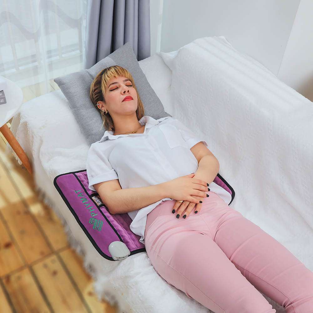 PHYMAT Heating Pad for Back 5-Gems Purple Small 24x16 in.